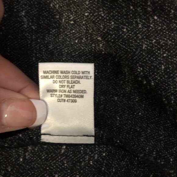 Dressbarn Dress Womens Sz 12 Black White Flecks Sleeveless V Neck Sheath Office - Picture 7 of 8